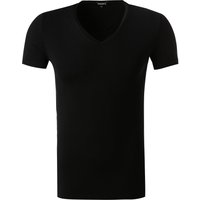 Ermenegildo Zegna Herren T-Shirt schwarz Viskose unifarben von Ermenegildo Zegna