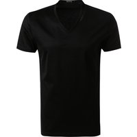 Ermenegildo Zegna Herren T-Shirt schwarz Baumwolle unifarben von Ermenegildo Zegna