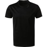 Ermenegildo Zegna Herren T-Shirt schwarz Baumwolle unifarben von Ermenegildo Zegna