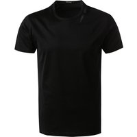 Ermenegildo Zegna Herren T-Shirt schwarz Baumwolle unifarben von Ermenegildo Zegna