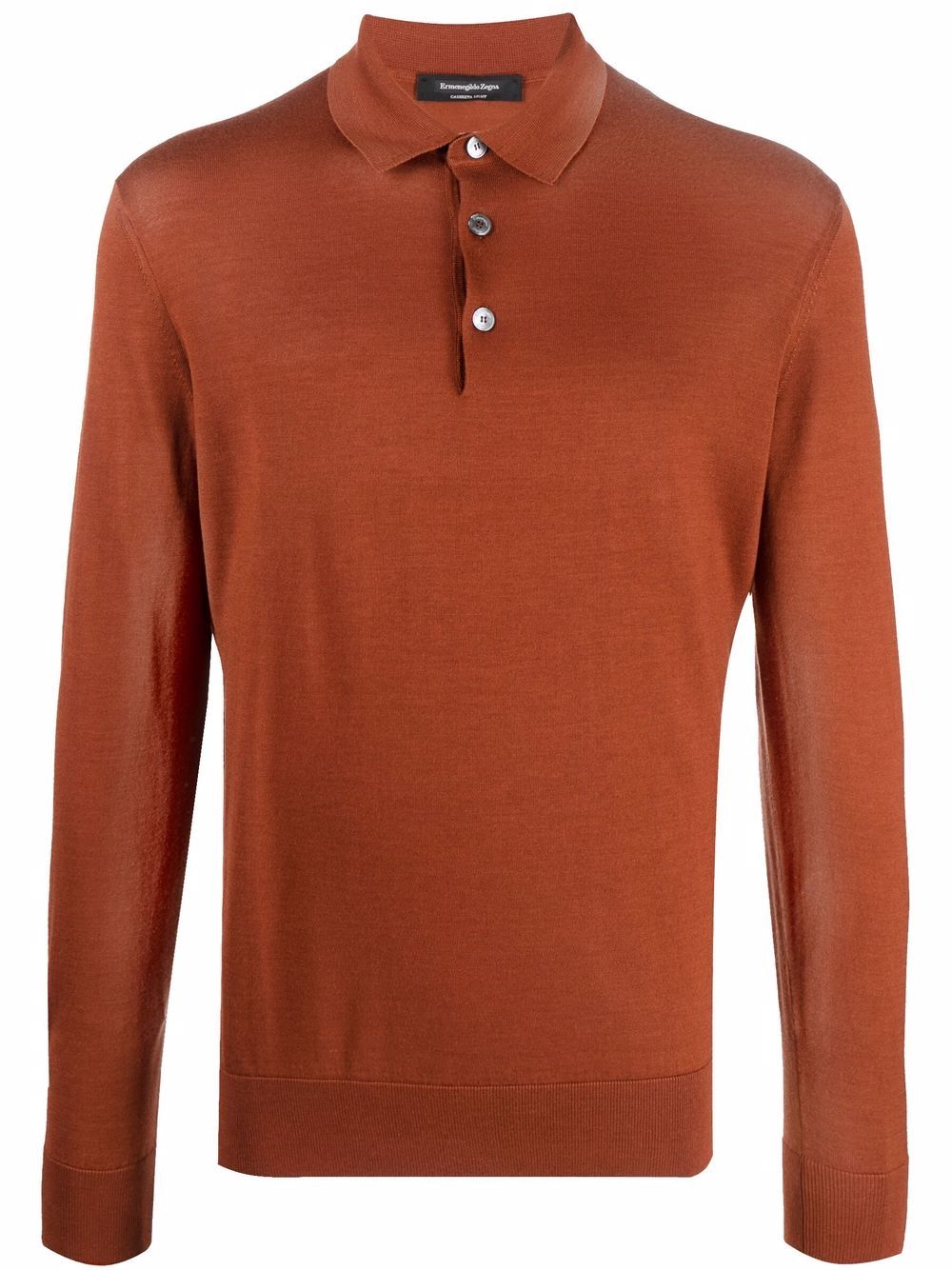 Zegna Fein gestricktes Poloshirt - Braun von Zegna