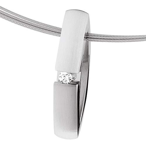Ernstes Design Anhänger AN567 aus Edelstahl massiv mit Brillant 0.065 ct. tw/si von Ernstes Design
