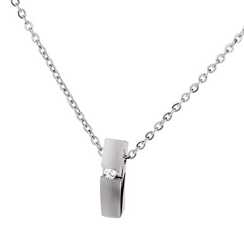 Ernstes Design Collier Halskette K740 Edelstahl Brillant 0,016 Perlen Kette AK5 von Ernstes Design