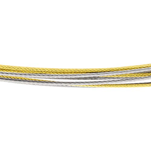 Ernstes Design Drahtseil Halskette DS.10.BI 10-fach Stahlkette Bicolor vergoldet von Ernstes Design