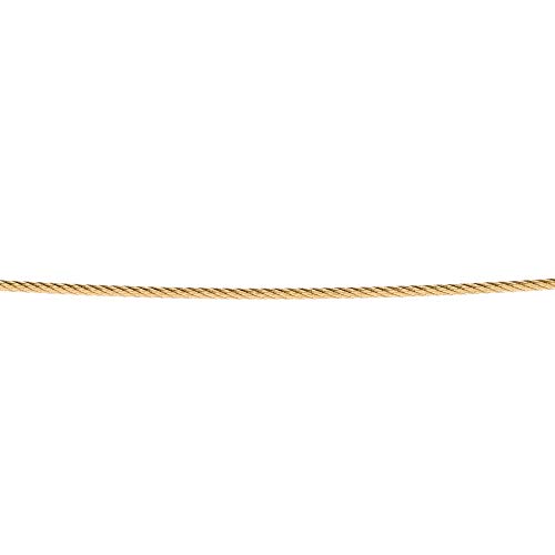 Ernstes Design Drahtseil Kette DS.1GG vergoldet 1-fach Stahlkette Halskette 38-50 cm von Ernstes Design