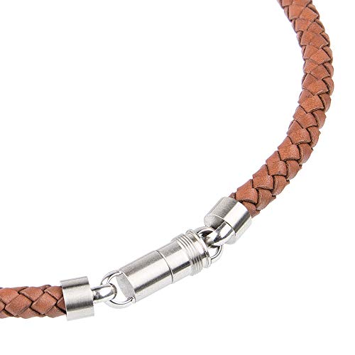 Ernstes Design Edvita Kette K111 .HB Leder Halskette bis 60 cm Collier Edelstahl von Ernstes Design