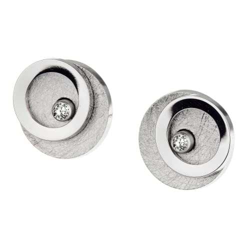 Ernstes Design Evia Ohrringe Ohrstecker E594 mit Brillant 0.02 ct. Edelstahl von Ernstes Design