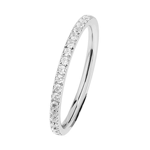 Ernstes Design Evia RIng R453WH Edelstahl Zirkonia Vorsteckring von Ernstes Design