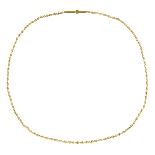 Ernstes Design Kordelkette AK48C 2 mm Edelstahl vergoldet Halskette von Ernstes Design