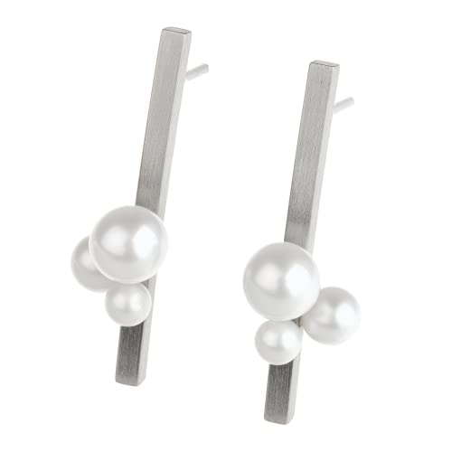 Ernstes Design Ohrringe E596 Perle Edelstahl Ohrhänger Stecker von Ernstes Design