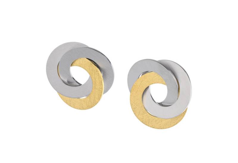Ernstes Design Paar Ohrstecker Edelstahl bicolor E729 von Ernstes Design