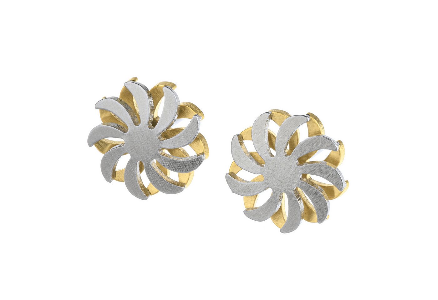 Ernstes Design Paar Ohrstecker Ernstes Design Ohrstecker E748 Edelstahl Bicolor Blüte von Ernstes Design