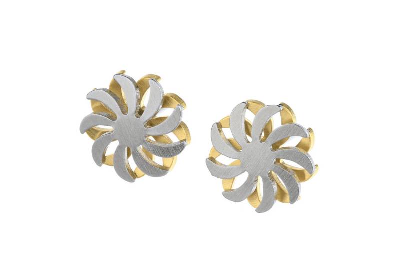 Ernstes Design Paar Ohrstecker Ernstes Design Ohrstecker E748 Edelstahl Bicolor Blüte von Ernstes Design