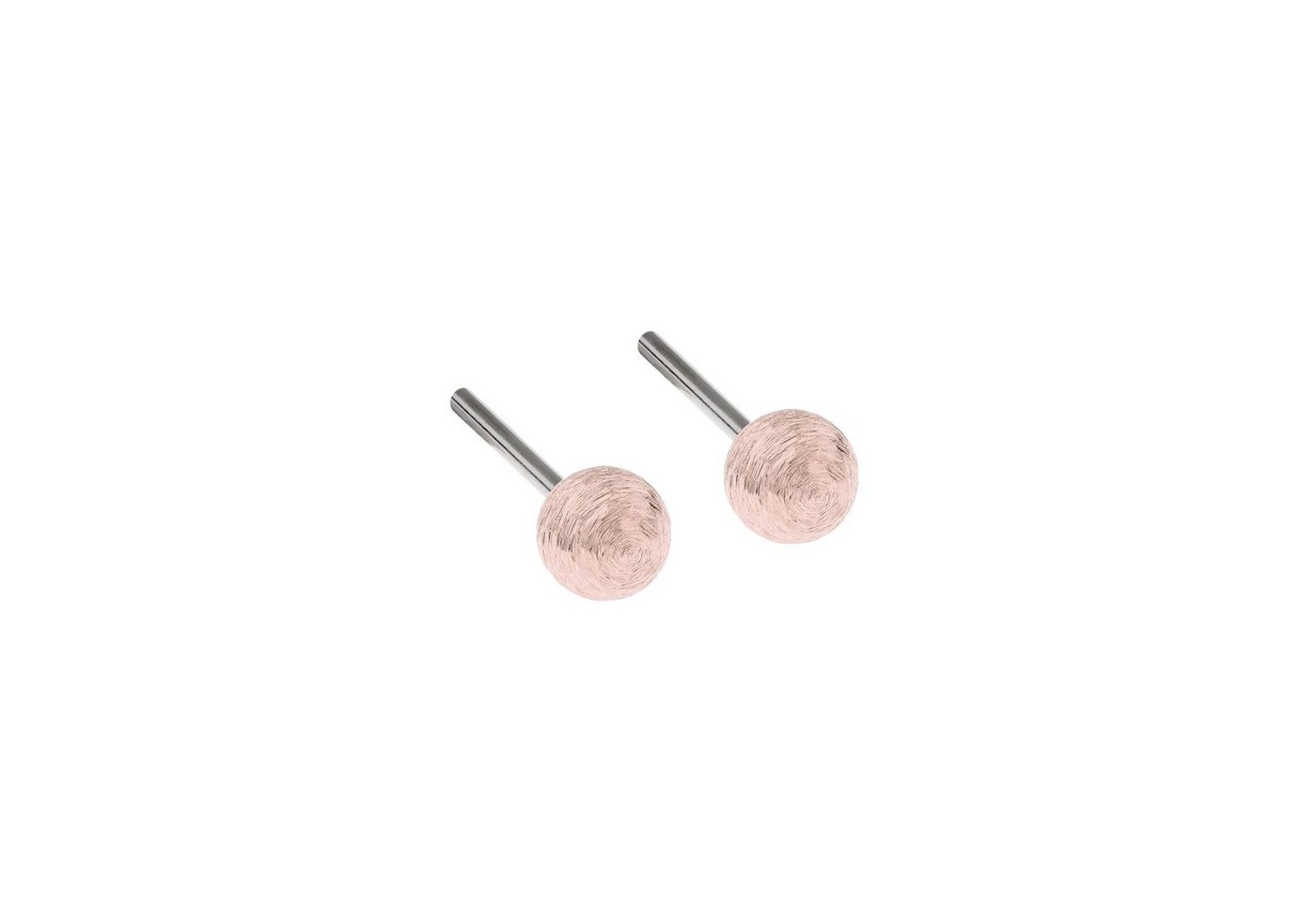 Ernstes Design Paar Ohrstecker Kugel Ohrringe Edelstahl rosé geschliffen von Ernstes Design