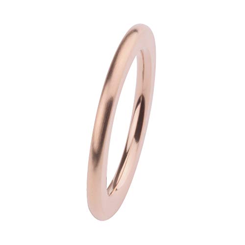 Ernstes Design Ring R259 Edelstahl 2 mm vergoldet rot Weite 48-65 Qualität von Ernstes Design
