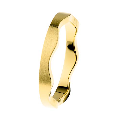 Ernstes Design Ring R565 evia Edelstahl gelb vergoldet 3 mm Vorsteckring von Ernstes Design