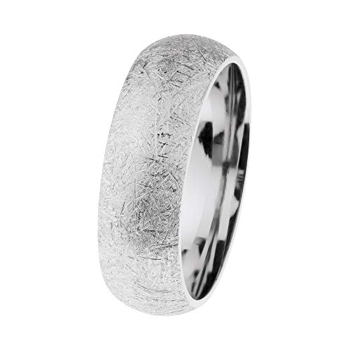 Ernstes Design Ring R622 Edelstahl eismatt 6,5 mm Weite 48-71 von Ernstes Design
