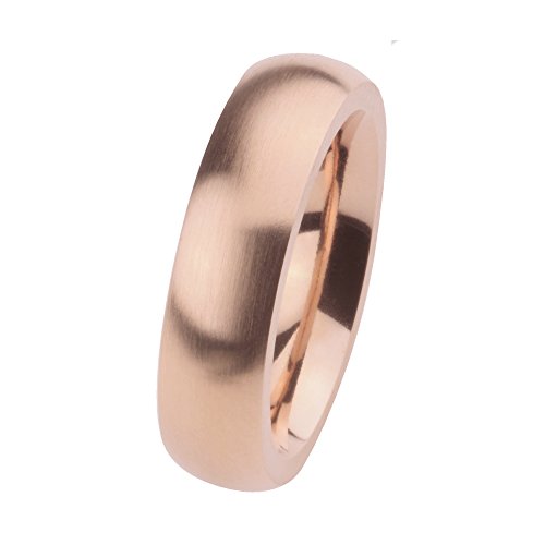 Ernstes Design Vorsteckring, ED vita Ring, Beisteckring, Ring aus Edelstahl beschichtet rosé matt 6mm R261 (62 (19.7)) von Ernstes Design