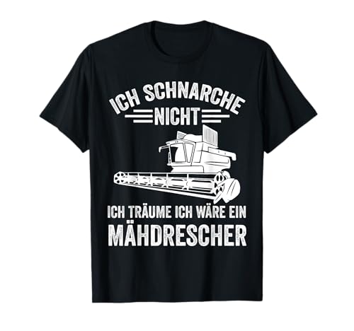 Erntemaschine Getreidebauer Mähen Mähdrescher Acker Landwirt Bauer Traktor Agrar Lustig T-Shirt für Herren in Schwarz, S, Kurzarm, Klassische Passform, Polyester 100% von Erntemaschine Getreidebauer Mähen