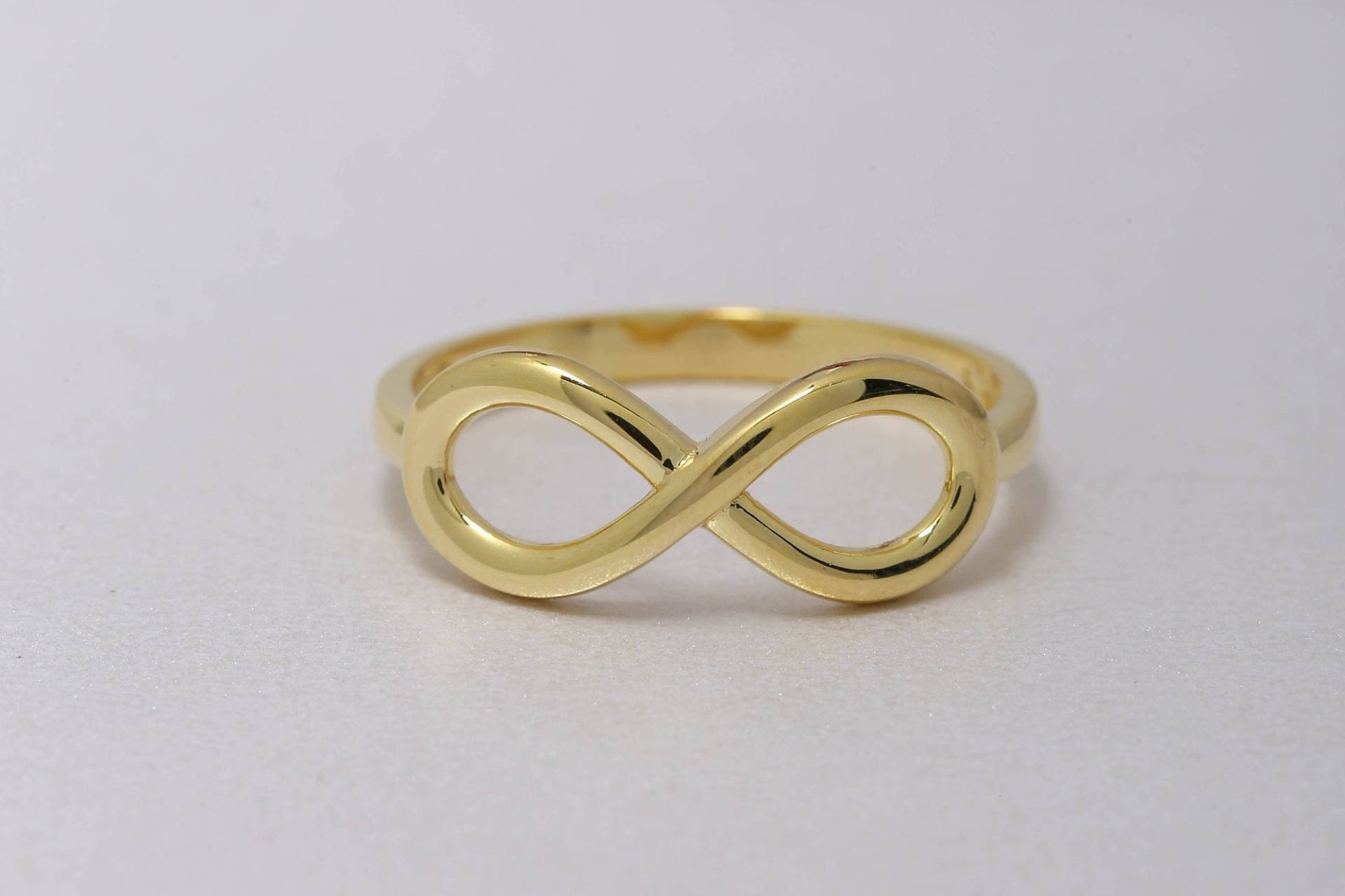 14K Massivgold Infinity Ring, 925 Sterling Silber Unendlicher Liebesring, Geschenk Zum Valentinstag, Weihnachtsgeschenk von ErsJewelryDesign