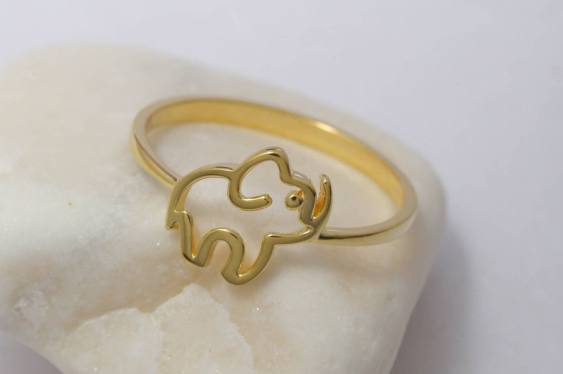 14K Solid Gold Elefant Ring, 925 Sterling Silber Tier Valentinstag Geschenk, Geburtstagsgeschenk, Weihnachtsgeschenk von ErsJewelryDesign