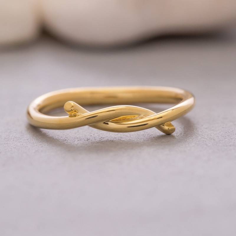 Damen Liebesknotenring, 14K Solid Gold, 925 Sterling Silber, Freundschaft Versprechen Unendlichkeit Bestfriend Schmuck, Mutter Valentinstag Geschenk von ErsJewelryDesign