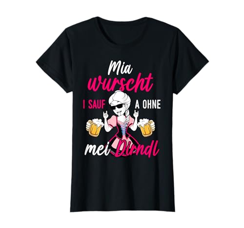 Trachten T-Shirt bayrisch Trachtenshirt Damen Dirndl T-Shirt von Ersatz Dirndl Sprüche Trachtenshirt