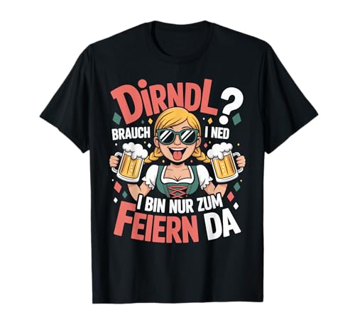 Passend für Oktoberfest Outfit Damen Trachtenshirt Trachten T-Shirt von Ersatz Dirndl T-Shirt Damen Trachtenshirt lustig