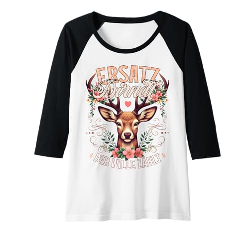 Damen Passend für Oktoberfest T-Shirt Dirndl Trachtenshirt Damen Raglan Damen Passend für Oktoberfest T-Shirt Dirndl Trachtenshirt Damen Raglan von Ersatz Dirndl T-Shirt Damen Trachtenshirt schwarz
