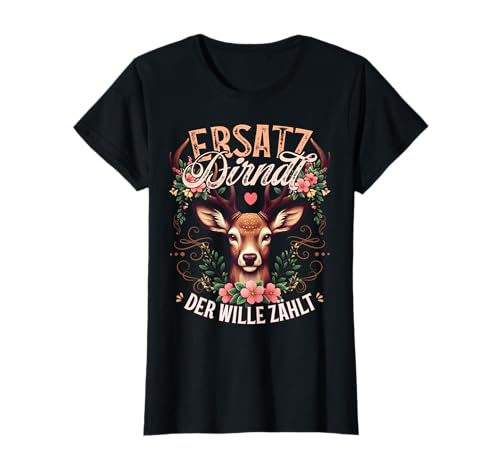 Passend für Oktoberfest T-Shirt Dirndl Trachtenshirt Damen T-Shirt Passend für Oktoberfest T-Shirt Dirndl Trachtenshirt Damen T-Shirt von Ersatz Dirndl T-Shirt Damen Trachtenshirt schwarz