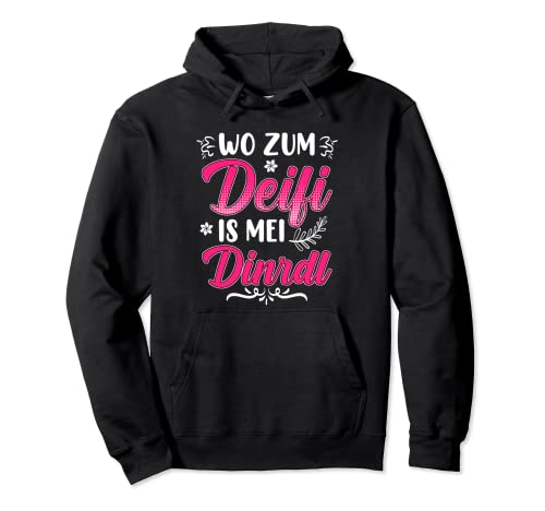 Zefix wo zum Deifi is mein Dirndl Volksfest Bier Bayern Pullover Hoodie von Ersatz Dirndl Trachtenshirt Damen Bier Shirts