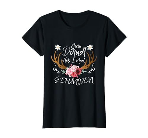 Mein Dirndl hob i ned gefunden Damen Trachten T-Shirt von Ersatz Dirndl Trachtenshirt Damen Shirts