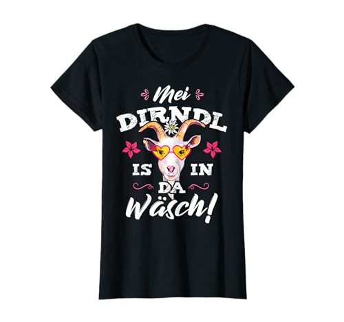 Mein Dirndl ist in der Wäsche Trachtenshirt Damen Dirndl T-Shirt von Ersatz Dirndl Trachtenshirts