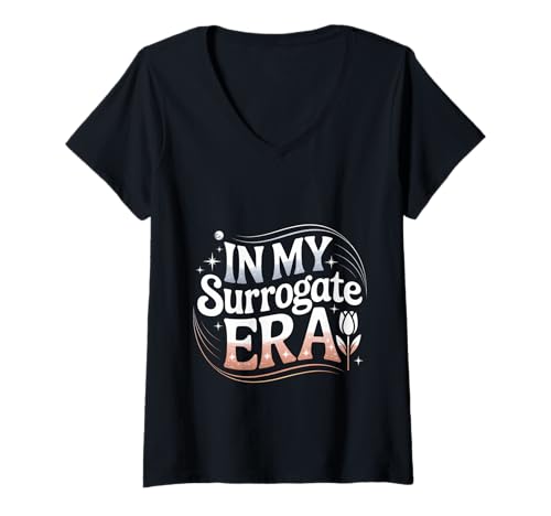 Damen In My Surrogate Era Mutter stolze Reise T-Shirt mit V-Ausschnitt Damen In My Surrogate Era Mutter stolze Reise T-Shirt mit V-Ausschnitt von Ersatz -Ermächtigung