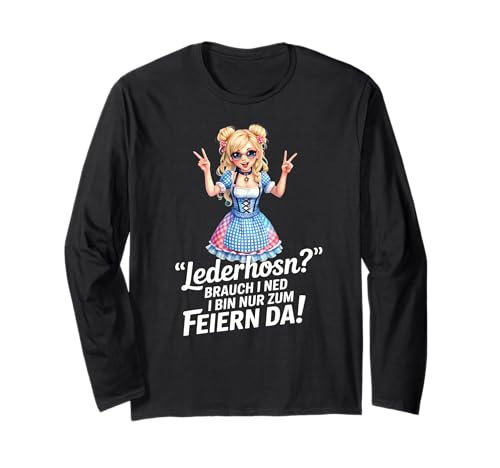 Damen Trachtenshirt Kinder Tracht Passend für Oktoberfest Langarmshirt von Ersatz Lederhose Damen Shirt Trachtenshirt
