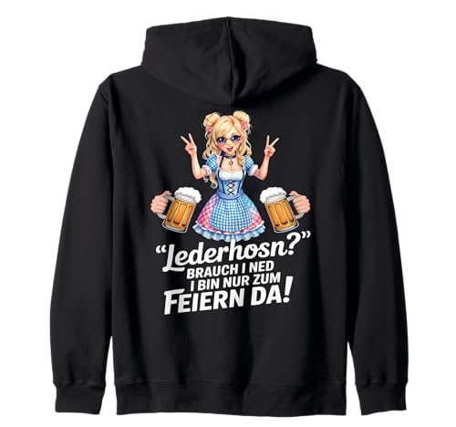 Damen Trachtenshirt Tracht Passend für Oktoberfest Frauen Kapuzenjacke von Ersatz Lederhose Damen Shirt Trachtenshirt