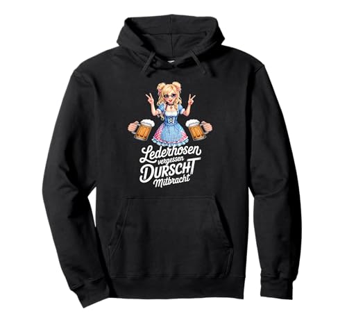 Damen Trachtenshirt Tracht Passend für Oktoberfest Frauen Pullover Hoodie von Ersatz Lederhose Damen Shirt Trachtenshirt
