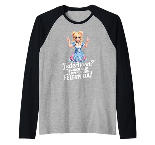 Herren Damen Trachtenshirt Kinder Tracht Passend für Oktoberfest Raglan von Ersatz Lederhose Damen Shirt Trachtenshirt