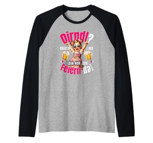 Herren Damen Trachtenshirt Tracht Passend für Oktoberfest Frauen Raglan von Ersatz Lederhose Damen Shirt Trachtenshirt