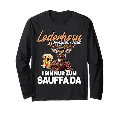 Lederhosn Brauch I Ned Sauffa Herren Trachten Langarmshirt Lederhosn Brauch I Ned Sauffa Herren Trachten Langarmshirt von Ersatz Lederhose Herren Bayrisches Trachtenkostüm