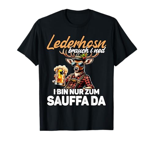 Lederhosn Brauch I Ned Sauffa Herren Trachten T-Shirt von Ersatz Lederhose Herren Bayrisches Trachtenkostüm