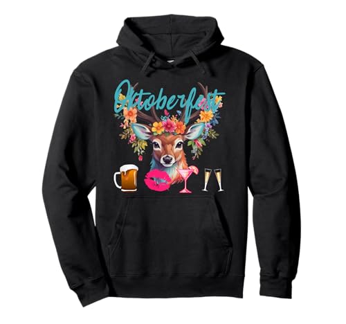 Kirmes Prosecco Dirndl Volksfest Kostüm JGA Sekt Hirsch Bier Pullover Hoodie von Ersatz-Tracht Oktoberfest Wiesn Festival Dorf-Fest