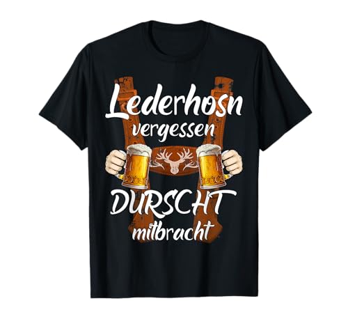 Ersatz Trachten Trachtenshirt - Herren - T-Shirt - Schwarz - Kurzarm - Small - Traditionelle Trachtenmode - Oktoberfest - Humorvolle Oktoberfest-Thematik von Ersatz Trachten Trachtenshirt