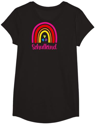 Schulkind Regenbogen Schulanfang Mädchen Einschulung T-Shirt Schulkind Regenbogen Schulanfang Mädchen Einschulung T-Shirt von Erste Klasse Grundschule Erstklässlerin Schule