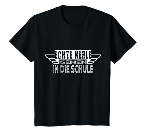 Kinder Echte Kerle gehen zur Schule Junge Einschulung Schulstart T-Shirt von Erster Schultag Erstklässler Schulkind Zuckertüte
