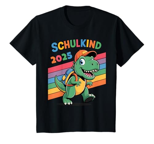 Kinder Einschulung Junge Mädchen Schulkind 2025 Dinosaurier Dino T-Shirt von Erster Schultag Schulkind Geschenke Shirts