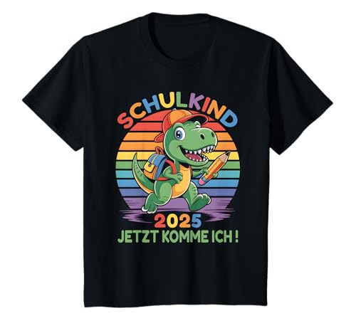 Kinder Einschulung Junge Mädchen Schulkind 2025 Dinosaurier Dino T-Shirt von Erster Schultag Schulkind Geschenke Shirts