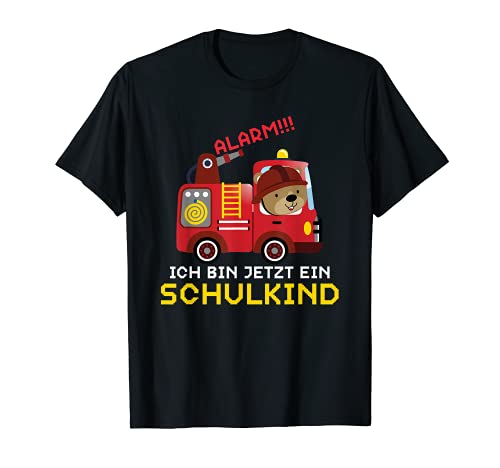 Feuerwehr Geschenk für Jungen Zuckertüte Einschulung T-Shirt von Erstklässler Schultüte Grundschule Geschenk