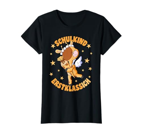 Schulkind Erstklassig Giraffe Schultüte Schulanfang Mädchen T-Shirt Schulkind Erstklassig Giraffe Schultüte Schulanfang Mädchen T-Shirt von ErstklassIch Geschenke zur Einschulung Grundschule