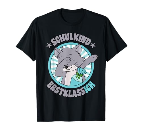 Schulkind Erstklassig Katze Schultüte Schulanfang Kinder T-Shirt Schulkind Erstklassig Katze Schultüte Schulanfang Kinder T-Shirt von ErstklassIch Geschenke zur Einschulung Grundschule